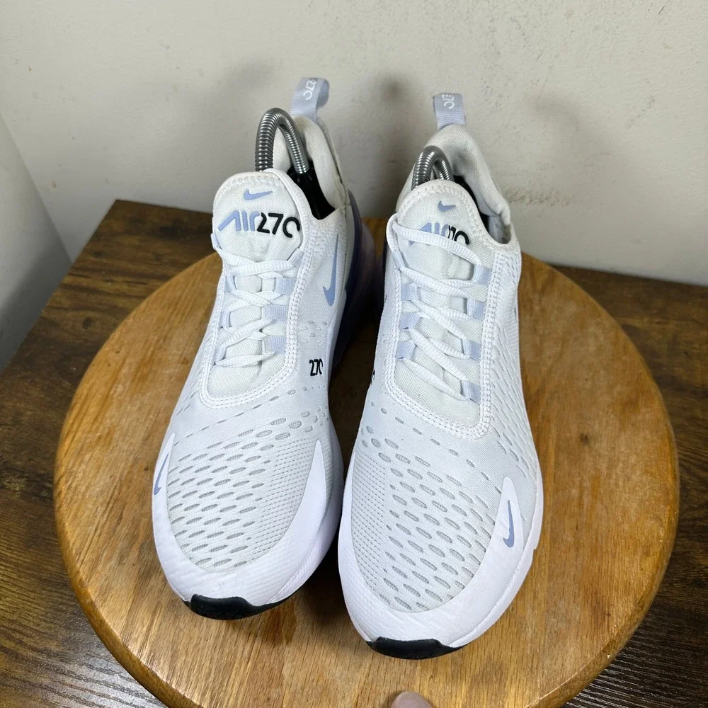 Nike Air Max 270 Womens White Light Violet Sneakers AH6789-121 Size 10
